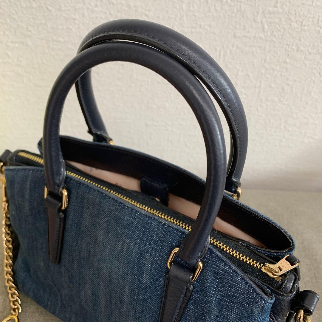 美品♡ COACH☆コーチ　デニムxレザー　バッグ　2way