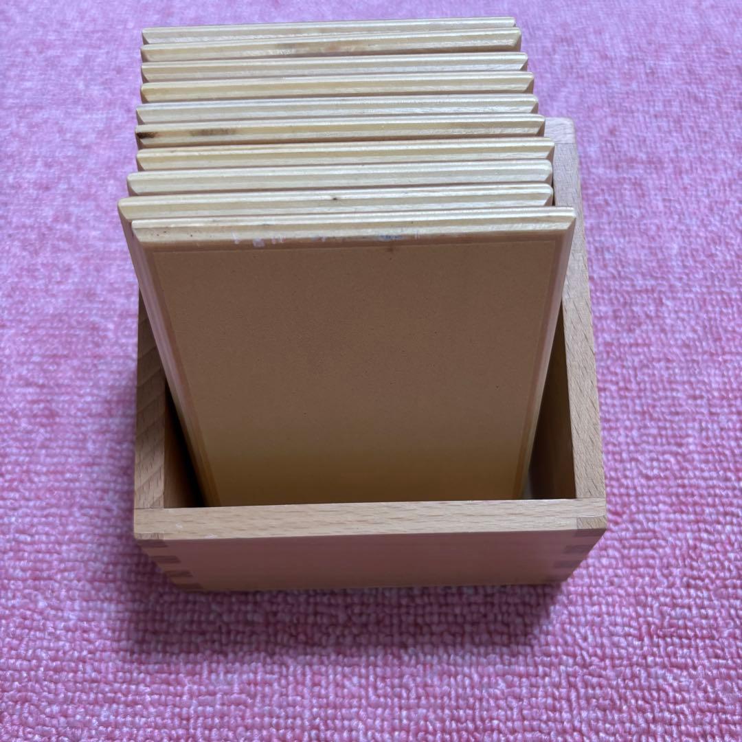 モンテッソーリ 感覚教具まとめ売り　雑音筒　触覚板1&2 色板第二&第三の箱