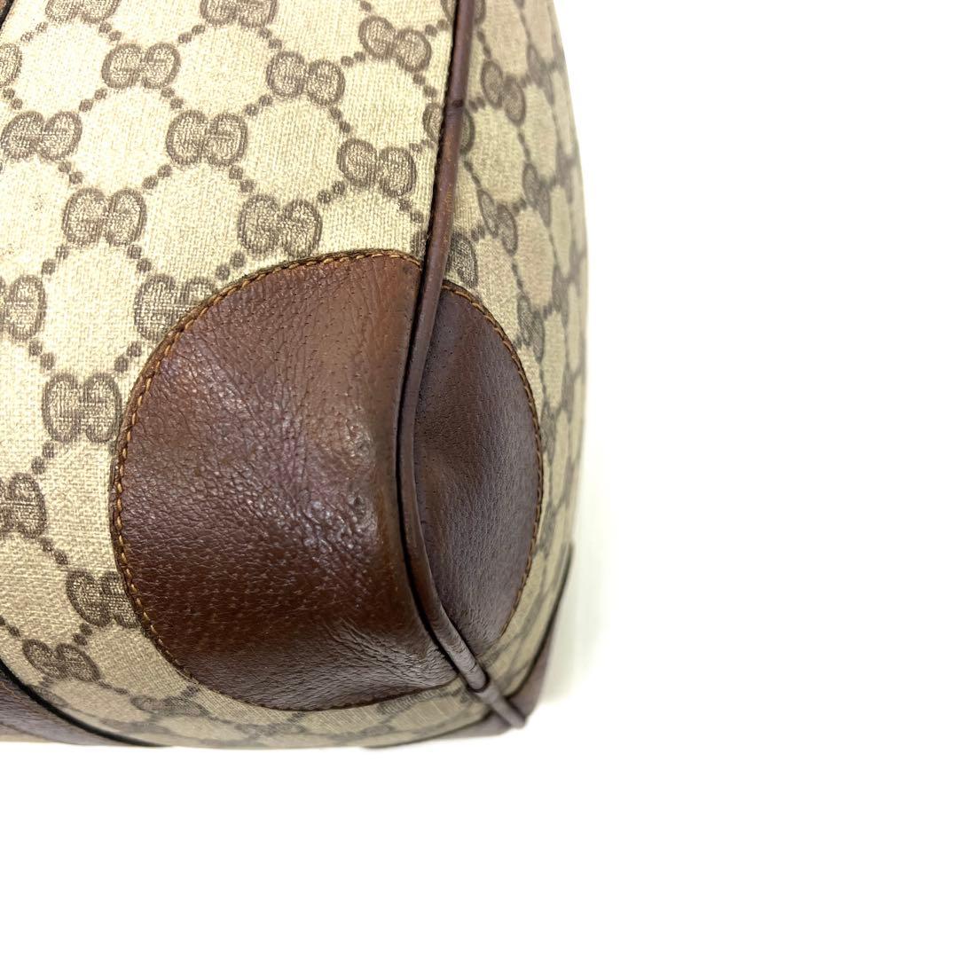 【美品】グッチ ミニボストンバッグ GG シェリーライン