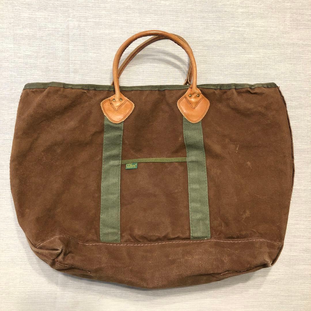 L.L.Bean キャンバス トートバッグ レザーハンドル ヴィンテージ