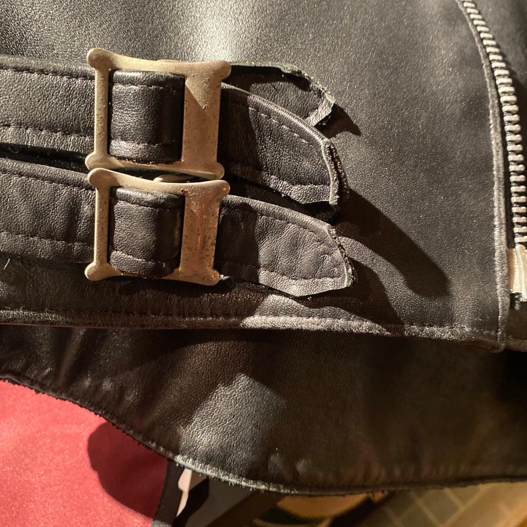 666英国製パデッドダブルレザーライダース