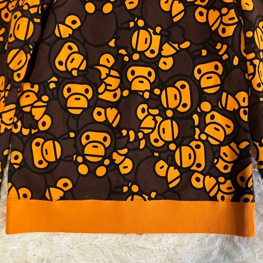 A Bathing Ape キャラクター柄パーカー S 猿 総柄