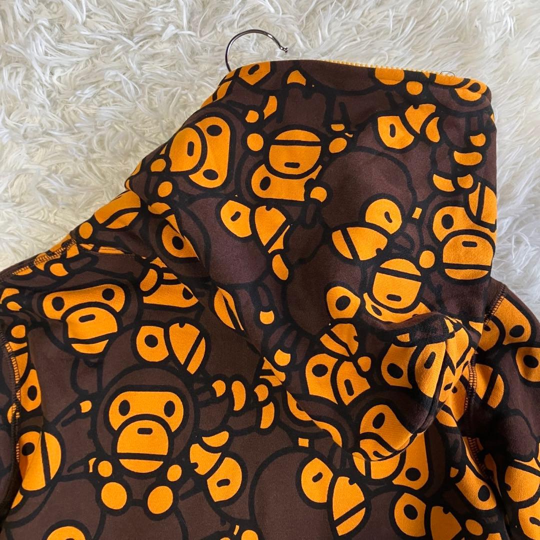 A Bathing Ape キャラクター柄パーカー S 猿 総柄