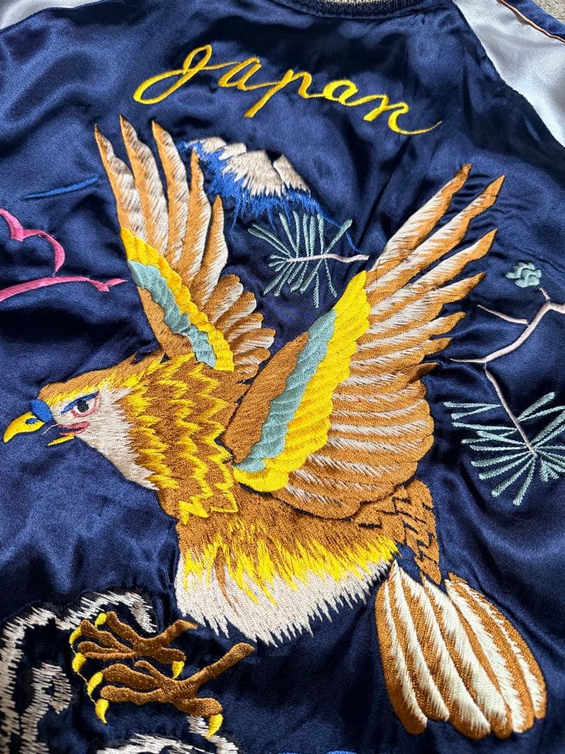 ２面用 テーラー東洋 スカル 鷲 日本限定 スカジャン vintage　サテン