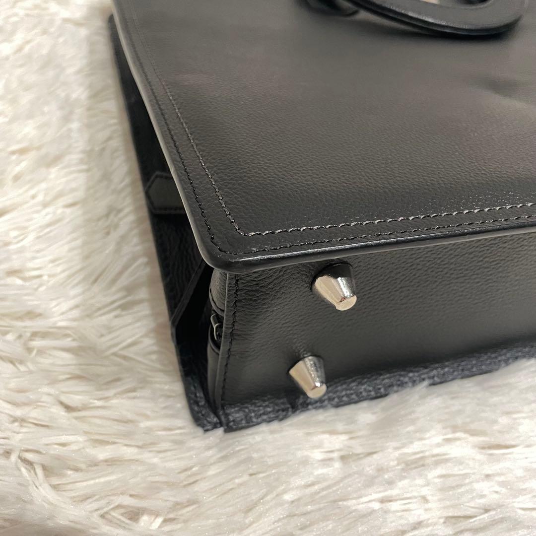 最高級 ランバン 自立型 ブリーフケース ビジネスバッグ A4 レザー メンズ