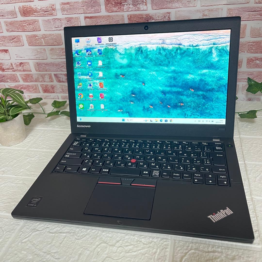 ★中古レノボSSD新品128GB★X250 Win11 カメラノートPC388