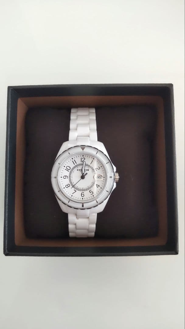 [コーチ] 腕時計 Preston 白文字盤 セラミックベルト 【正規輸入品】