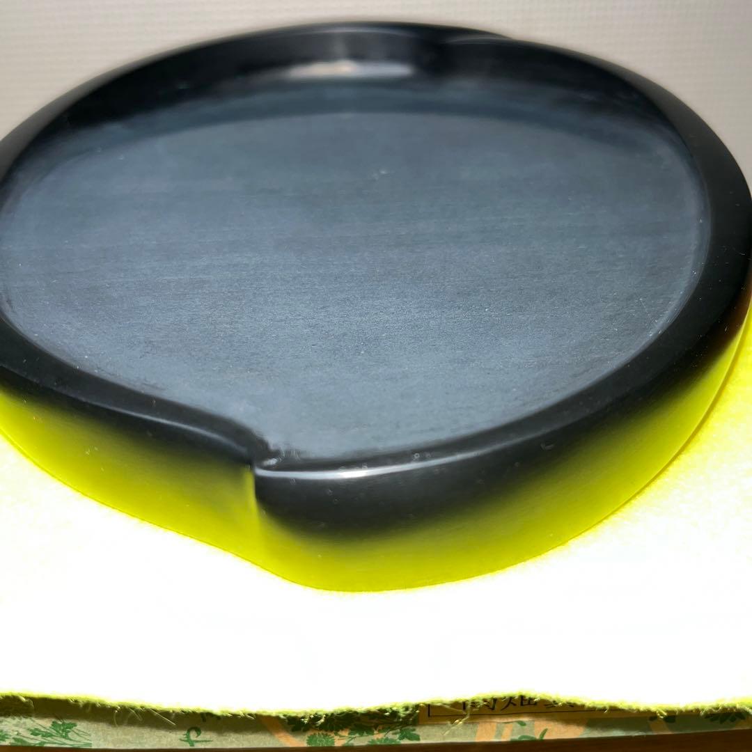 ⭕️雨畑硯　希少　桃研　雨畑真石　大阪きくや筆本舗製　美品　硯側ツルツル