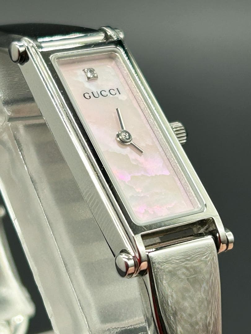 稼働【美品】GUCCI グッチ 時計 1500L シェル文字盤 レディース