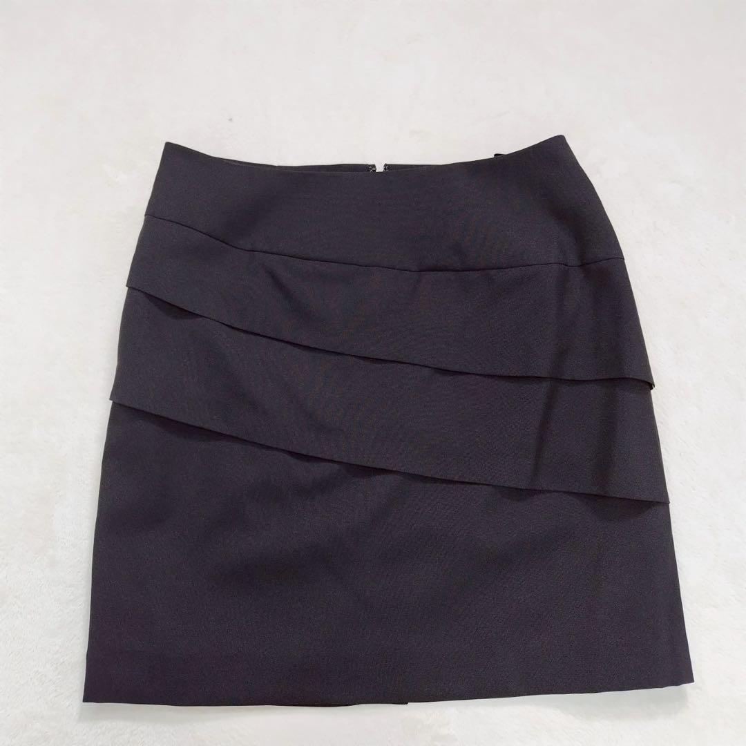 美品 パンツスーツ ブラック3点 セットアップ 就活 リクルート 17号 大きい