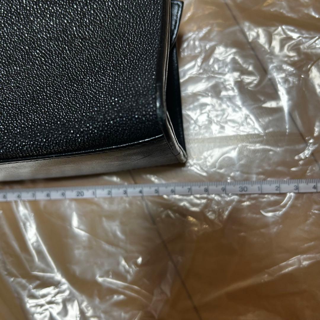 希少　ガルーシャ　エイ革　スクラッチ　ハンドバッグ　ゴールドロゴ