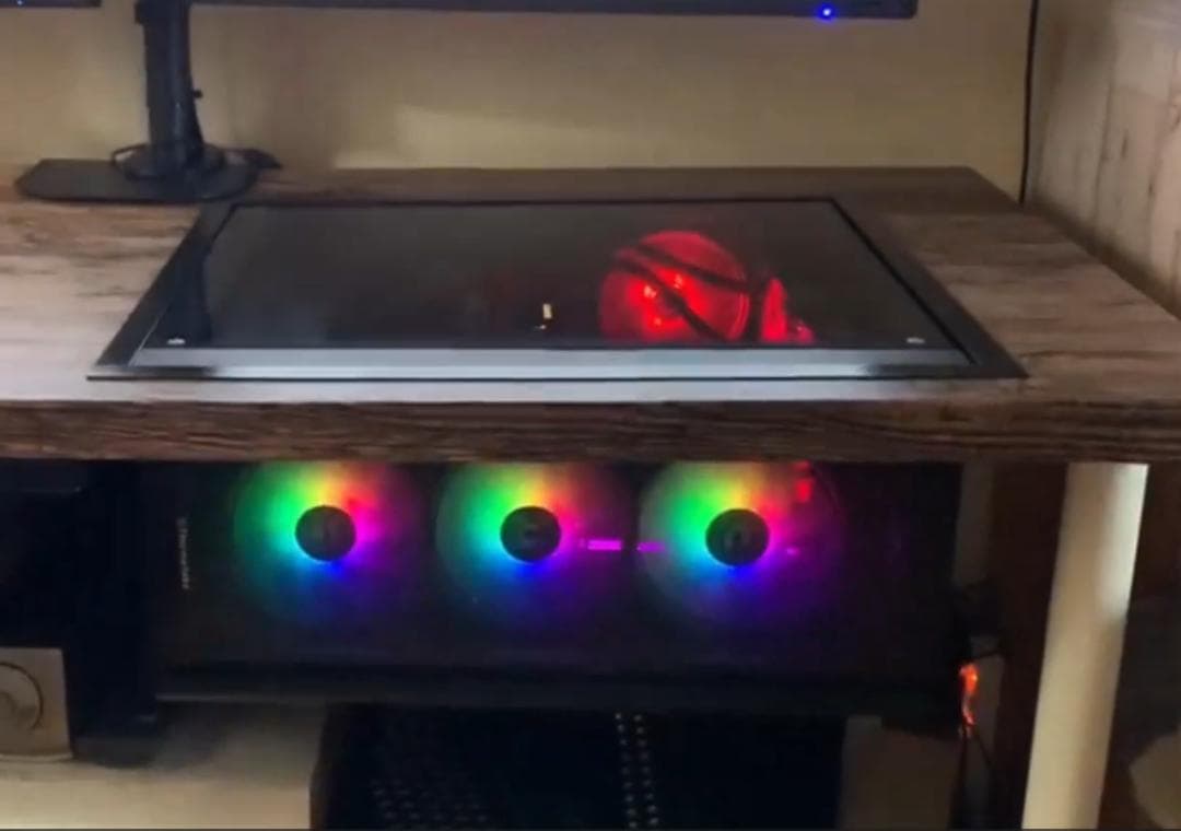 【自作】パソコンデスク デスクインインＰＣ IKEAデスク改