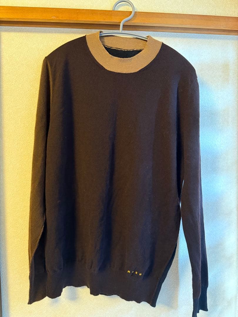 MARNI(マルニ)ブラウン クルーネックセーター