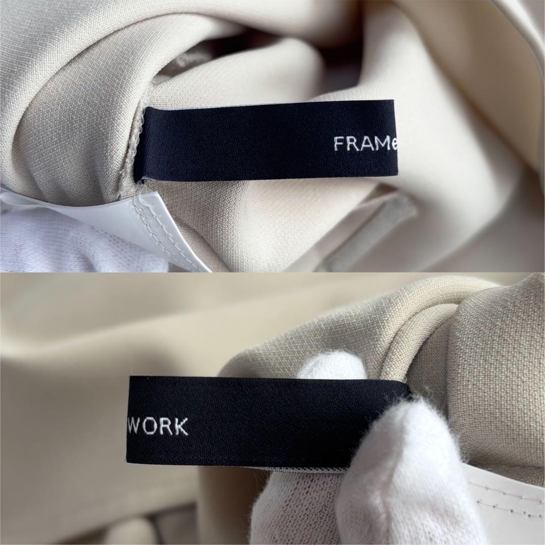 【1度着用のみ美品】 フレームワーク ダブルクロスタックスリーブブラウス