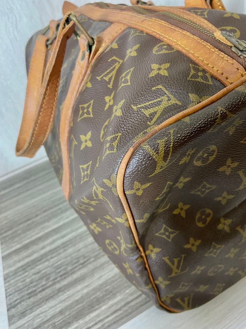 ルイヴィトン　ボストンバッグ　サックスプール 45 モノグラム　カデナ　レザー