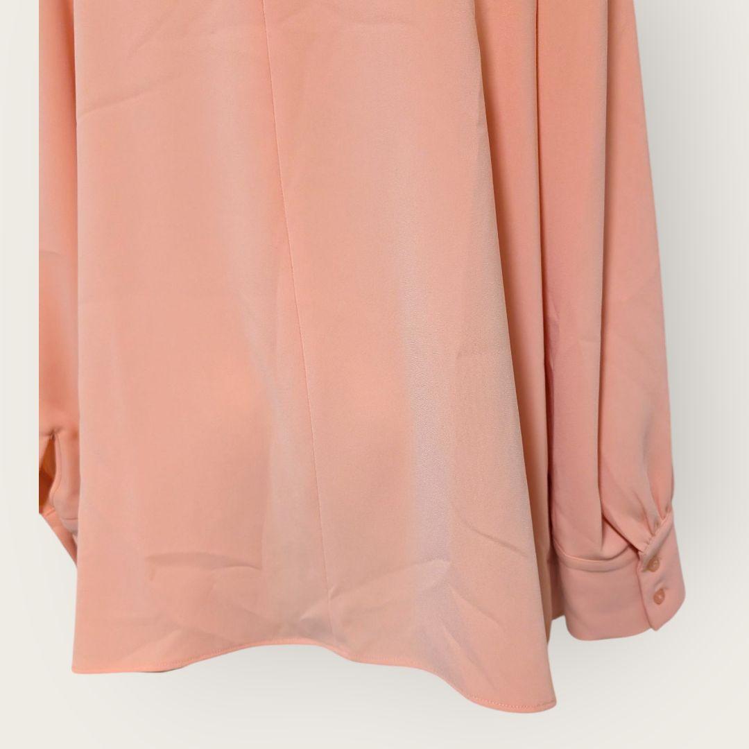 【新品タグ付】ダーマコレクション サーモンピンク ブラウス 13号 DAMA