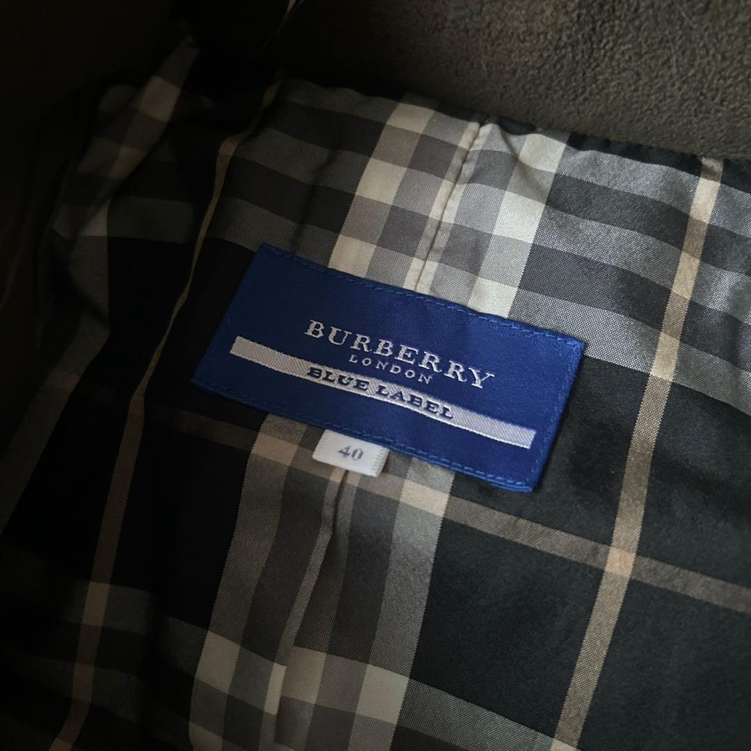 バーバリーブルーレーベル ダウン 3way ホースロゴ タヌキファー 40