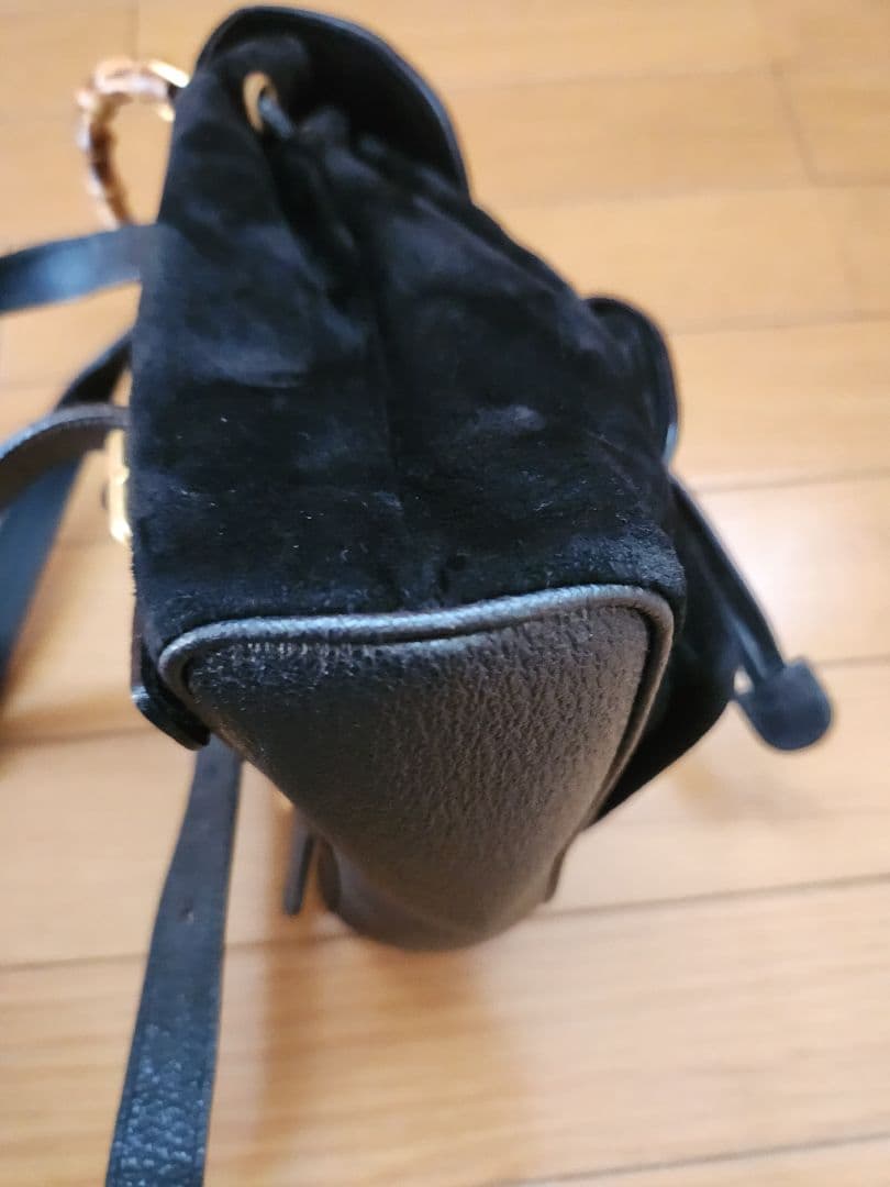 GUCCI　バンブー　黒スエードリュック バンブーハンドル