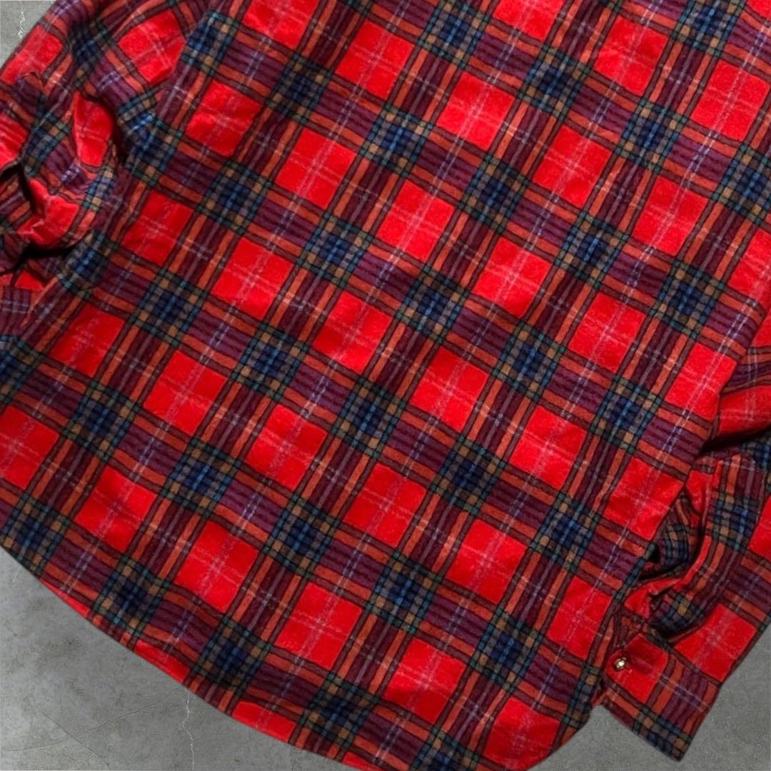 70s80sPendleton USA製ウールB.DシャツM タータンチェック