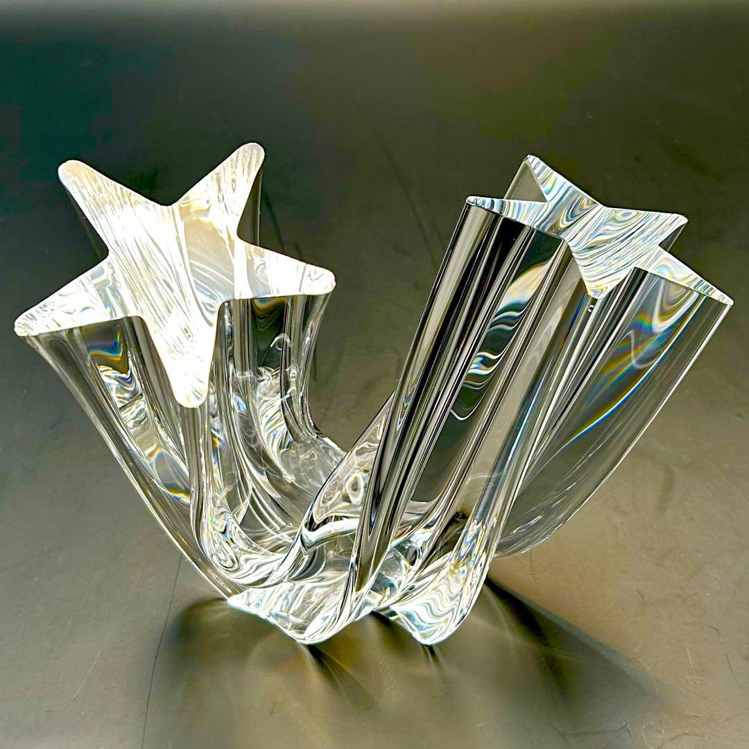 希少【極上美品】スチューベン芸術品　クリスタル　スターストゥリーム流星　オブジェ