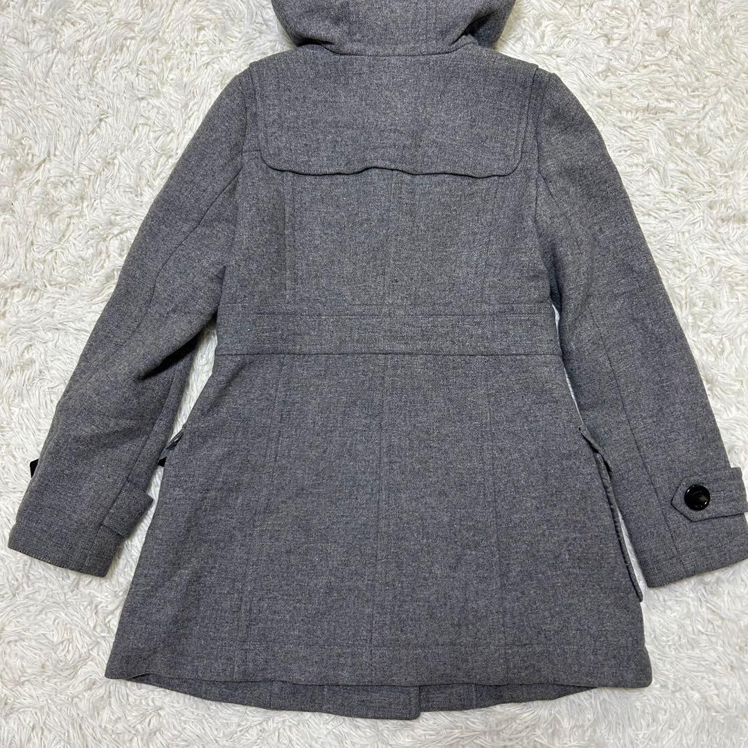 アンゴラ✨BURBERRYBLUE LABELバーバリー ダッフルコートグレーL
