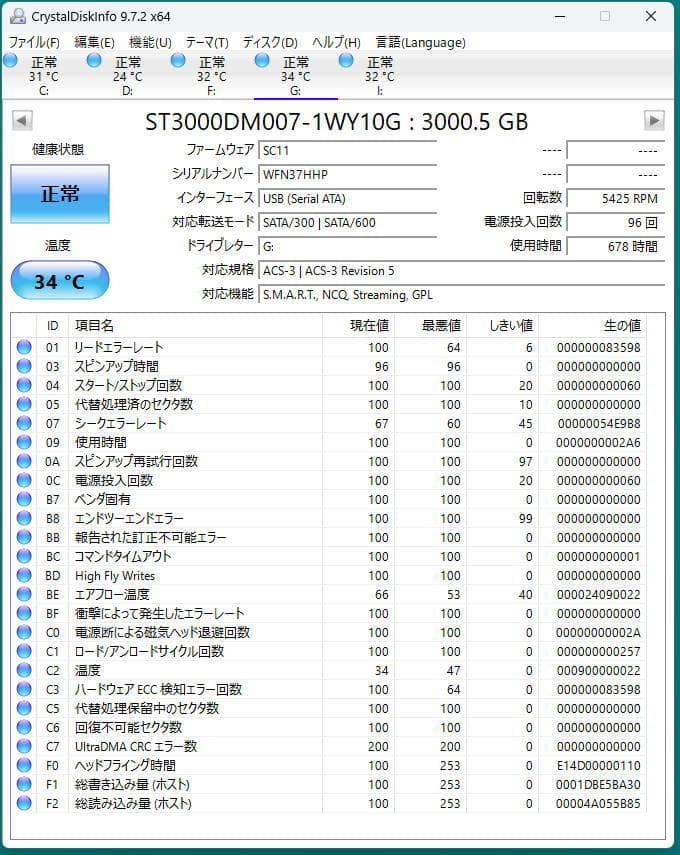 BUFFALO 外付けHDD 3TB HD-LX3.0U3D【２台セット】