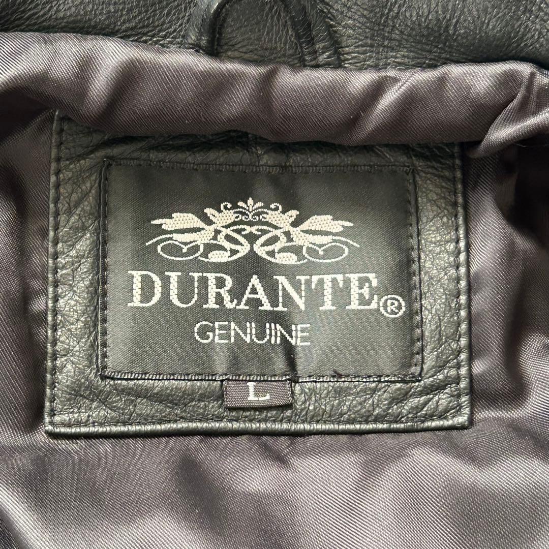 未使用級 90's DURANTE レザージャケット 本革 ボンバー ブラック