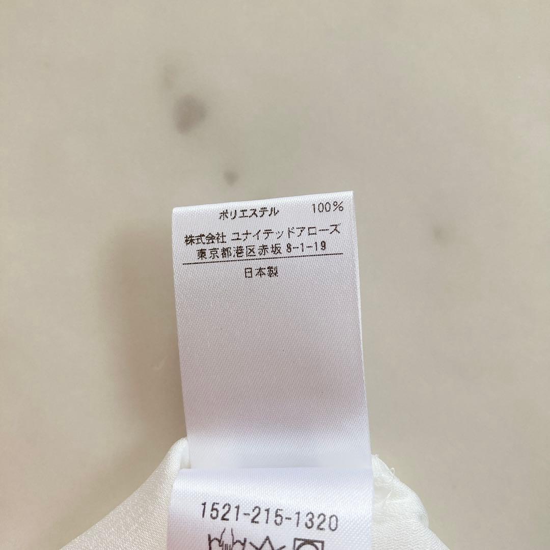 極美品　ユナイテッドアローズ　サテンバイカラー　ボウタイブラウス　とろみブラウス