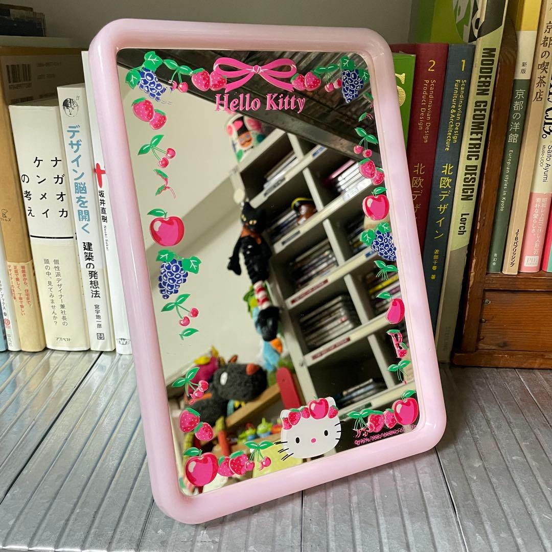 平成レトロ サンリオ ハローキティ フルーツ スタンドミラー 壁掛け