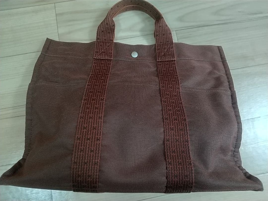 【美品】HERMES エルメス トートバッグ エールラインMM※年末年始発送可※