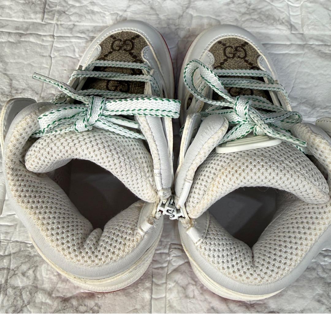 新品未使用 GUCCI BASKET GGスプリーム レザー キッズ スニーカー