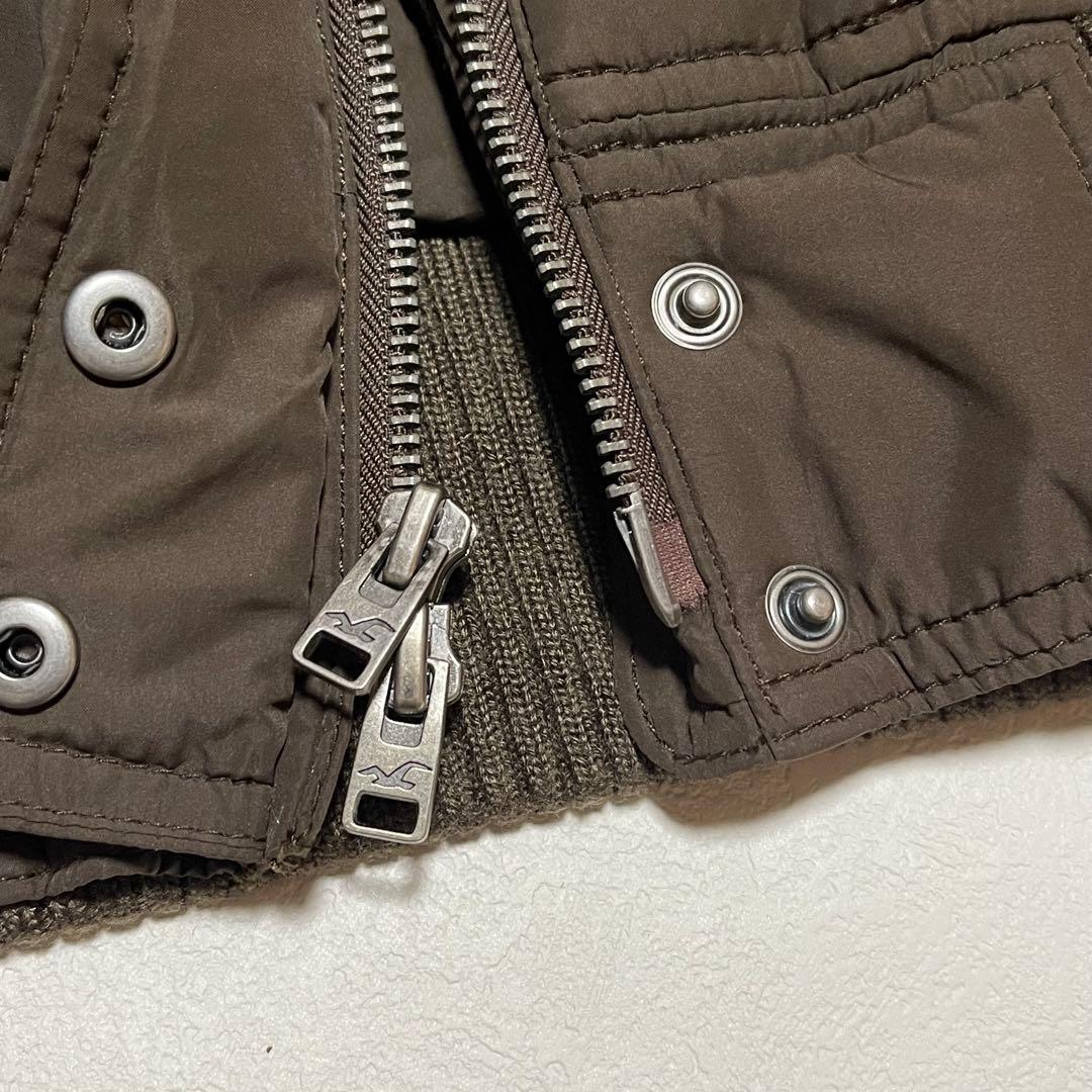 HOLLISTER ダウンジャケット 短丈 フード ファー y2k USA企画