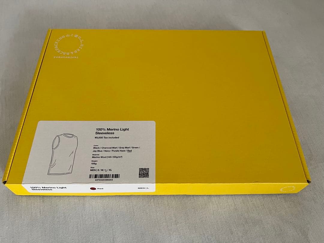 山と道　100% Merino Light Sleeveless Red L
