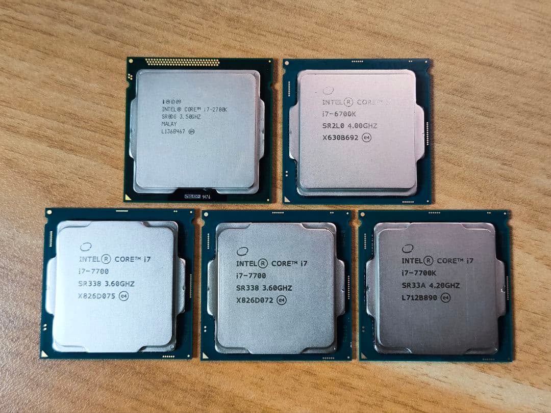 Intel Core i7 2700K/6700K/7700/7700K セット