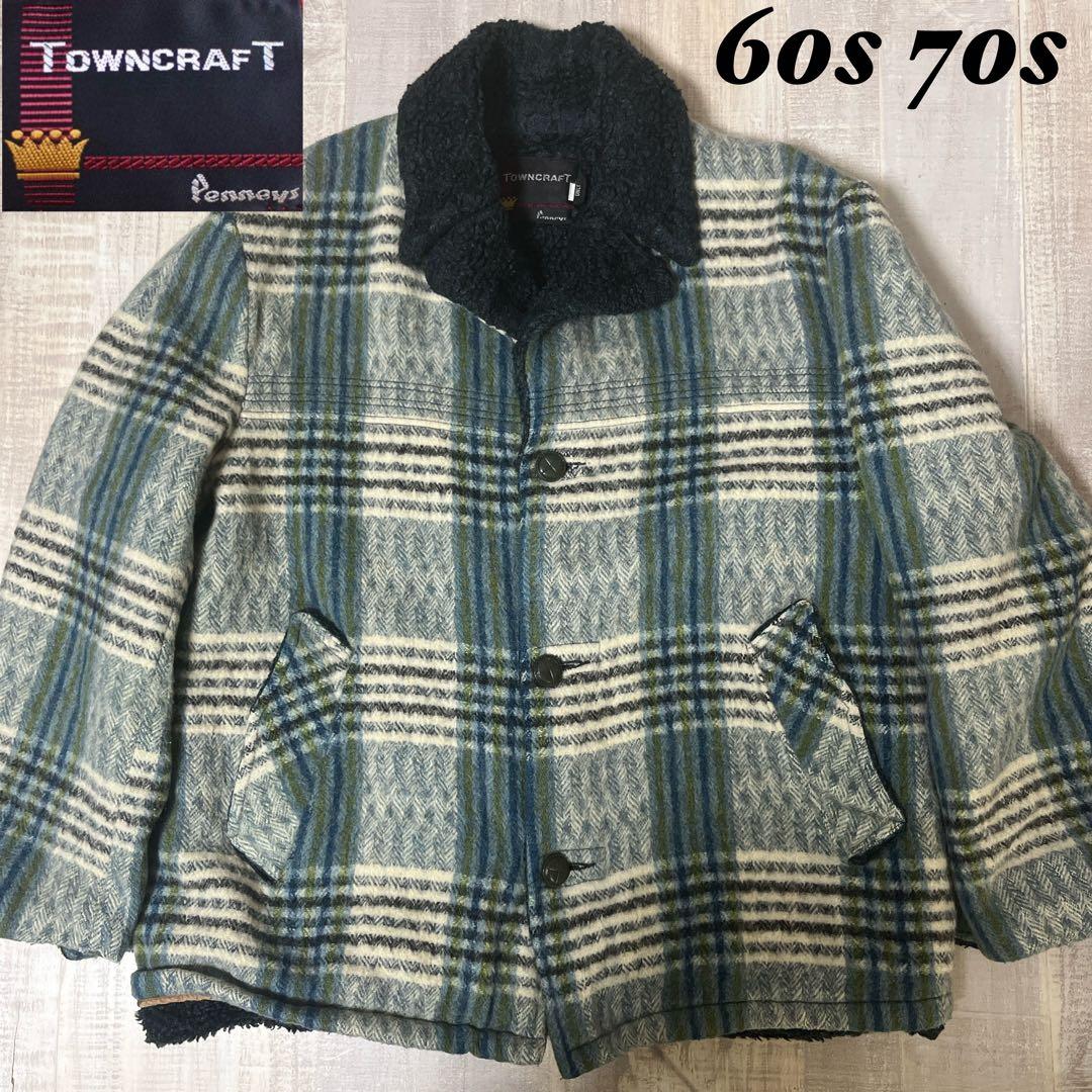 60s 70s TOWNCRAFT Penneys モヘア調ランチボアジャケット