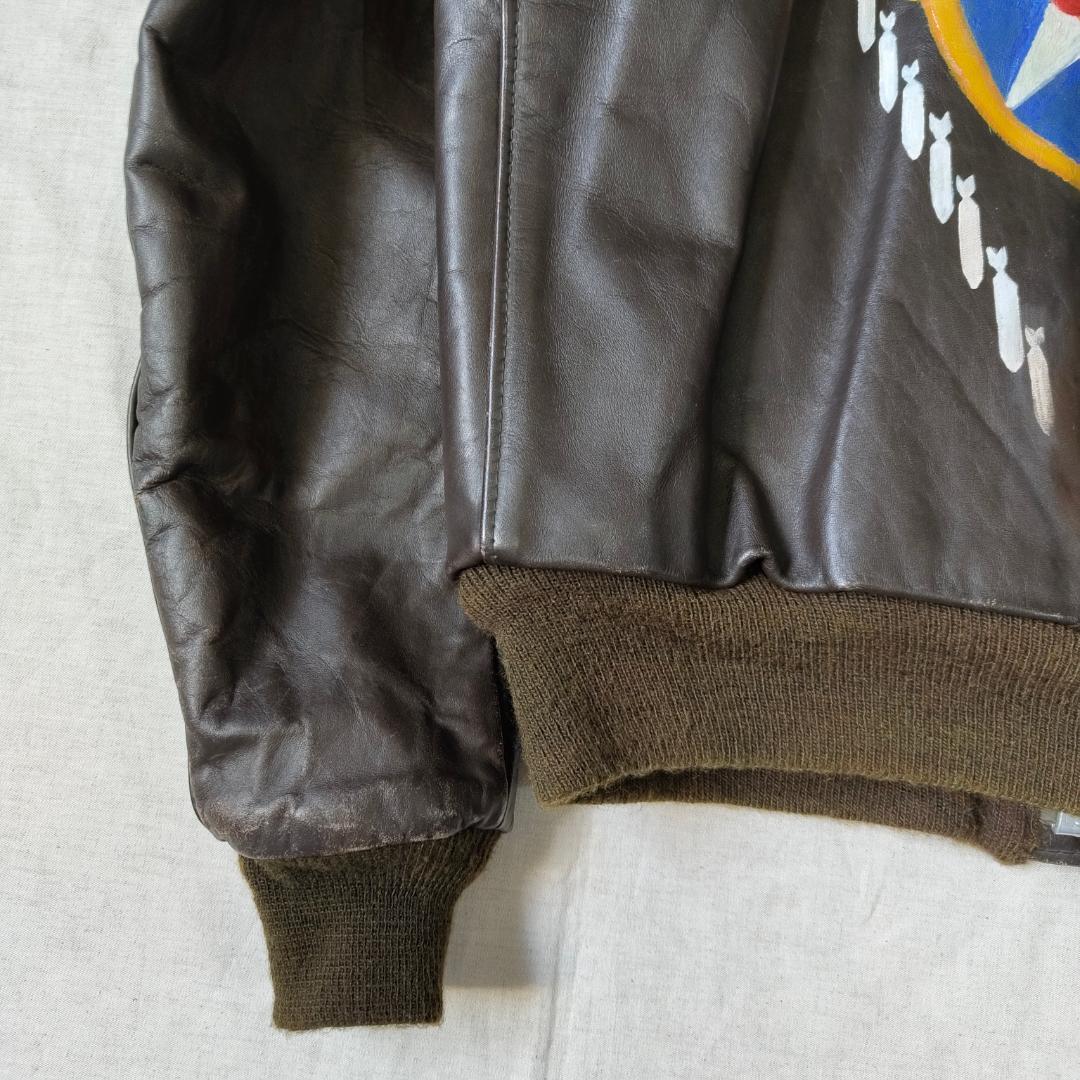 70s USA製 Schott G-1 レザージャケット ハンドペイント
