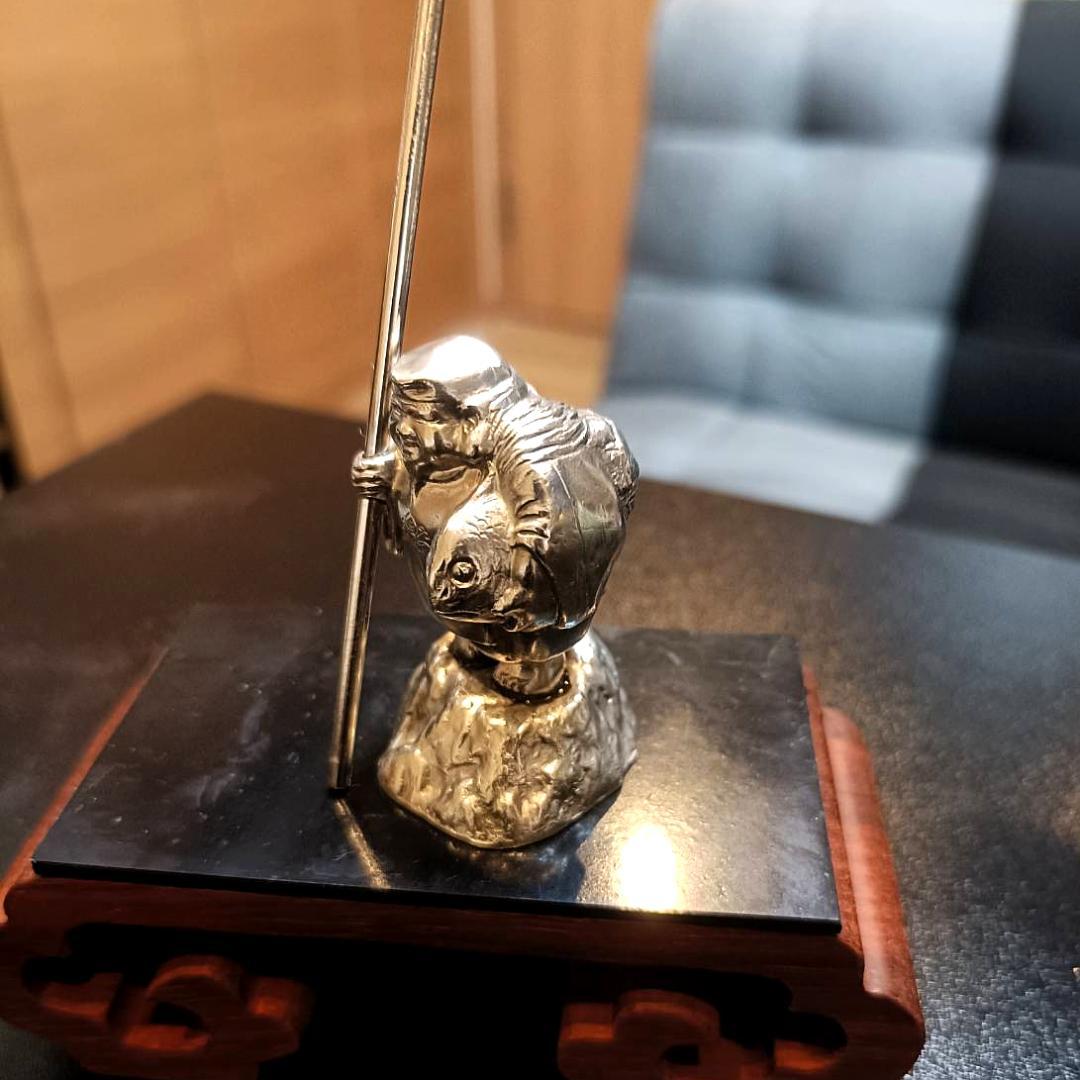 【純銀製】恵比須様・大黒様2体セット【縁起物】川崎貯蓄銀行