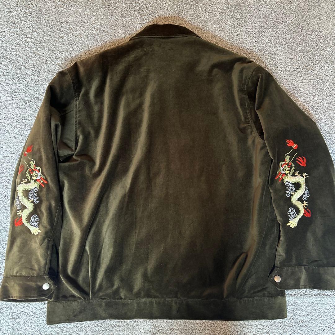 Take F SUBCIETY 即完モデル　ドラゴン刺繍 ベロアスカジャン