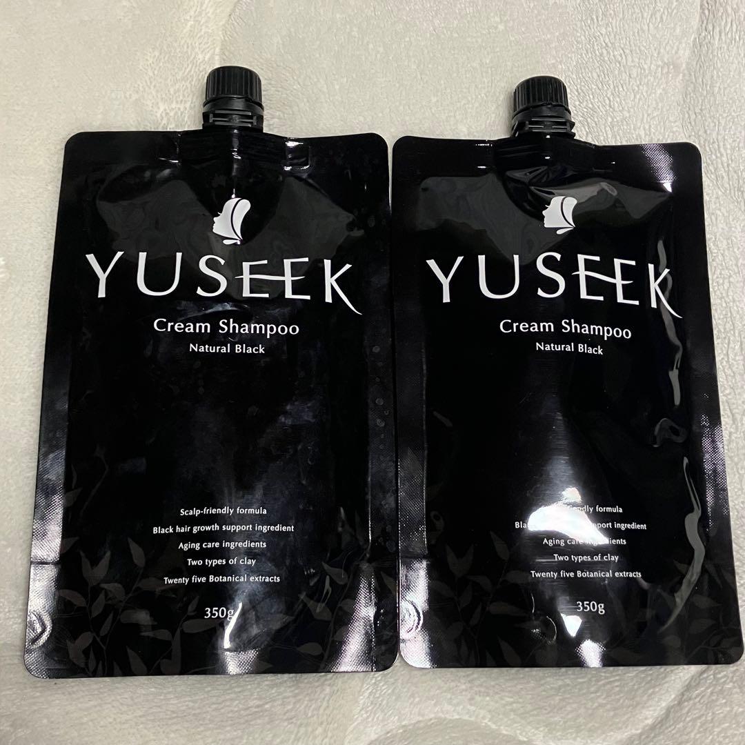 バラ可 YUSEEK クリームシャンプー ナチュラルブラック 2個セット