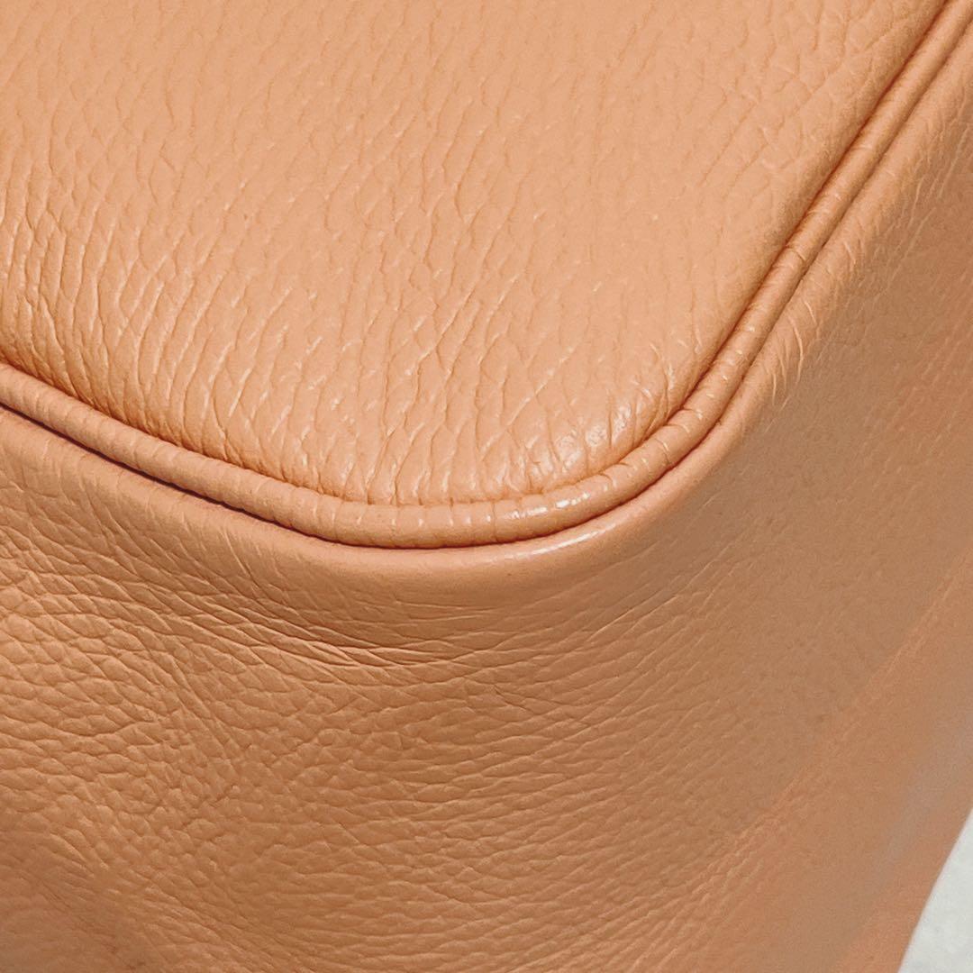 ヤングアンドオルセン ボストンバッグ ピンクベージュ 2way ショルダー