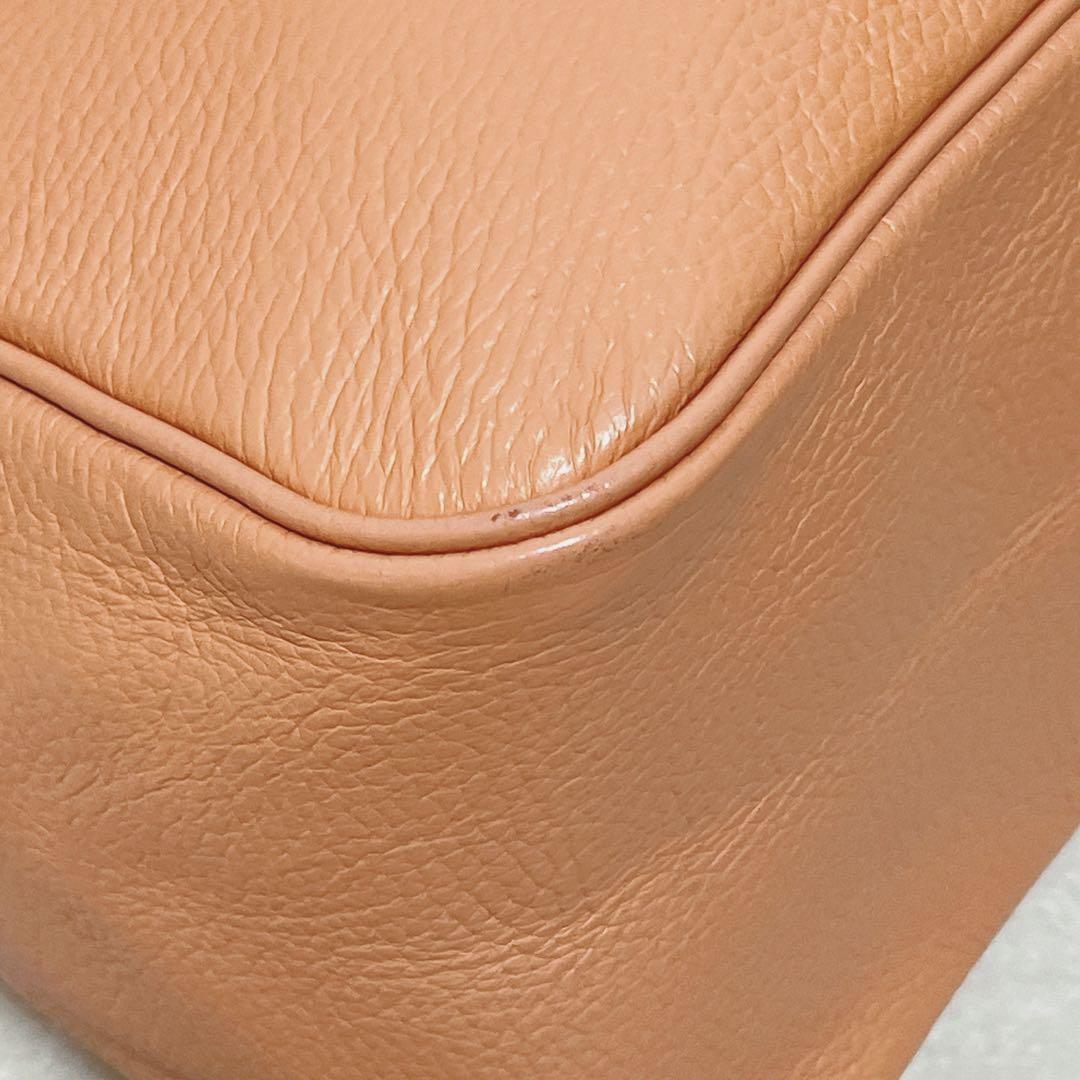 ヤングアンドオルセン ボストンバッグ ピンクベージュ 2way ショルダー