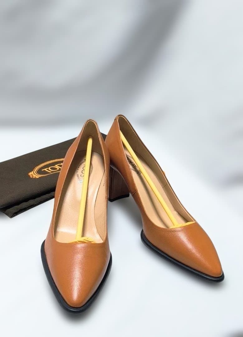 【美品】TOD'S トッズ パンプス キャメルオレンジ 36.5（23.5cm）