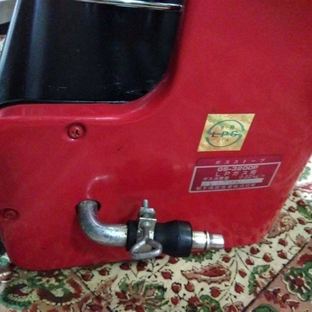 【昭和レトロ】希少♦NATIONAL S-3200 ストーブ 赤黒…ＬＰガス用