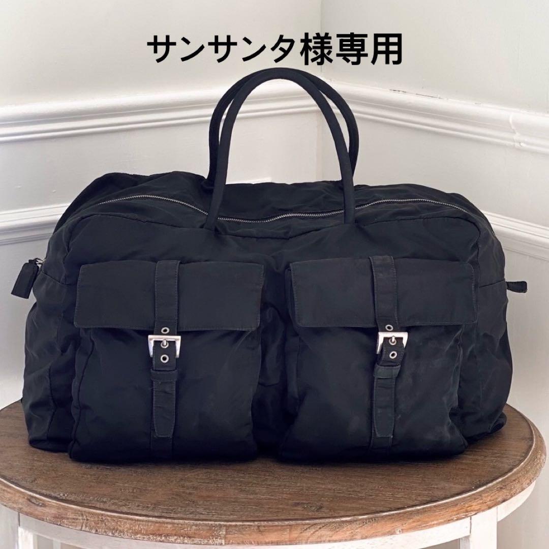 【サンサンタ】 PRADA プラダ ブラック ボストンバッグ