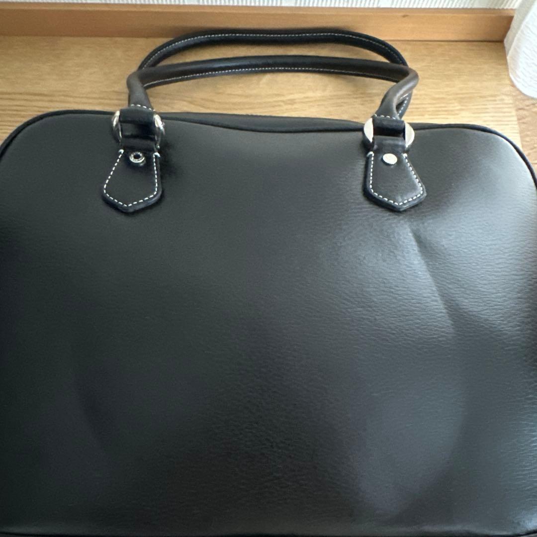 専用です❣️新品未使用　ハマノ　オールレザー　クアドラ　ボストンバッグ　ブラック