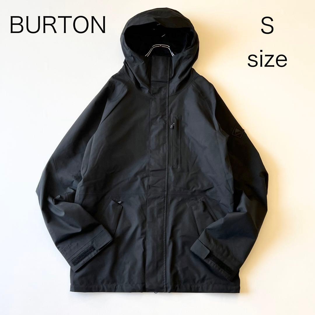3234【美品】バートン　ジャケット ゴアテックス 無地 メンズ 黒　S