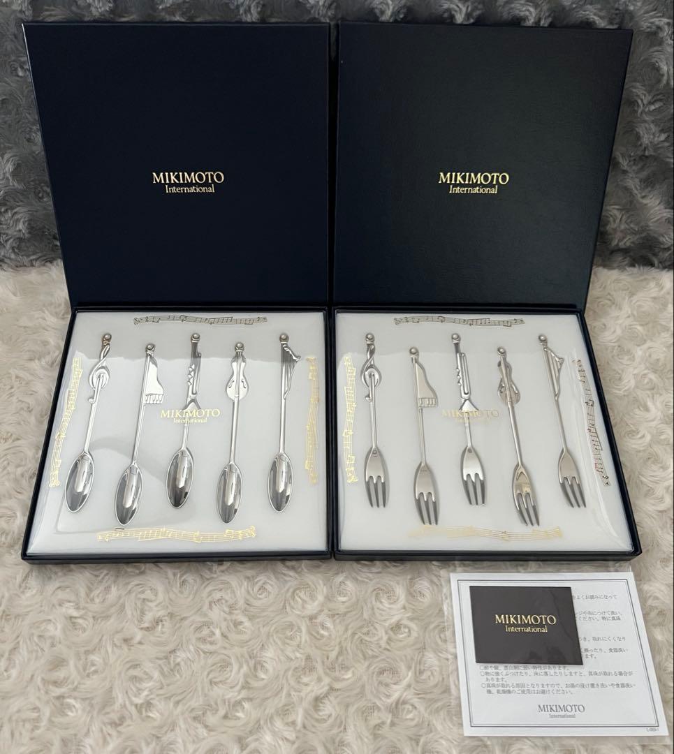 ミキモト　カトラリーセット　真珠　スプーン＆フォークセット〈10本セット〉