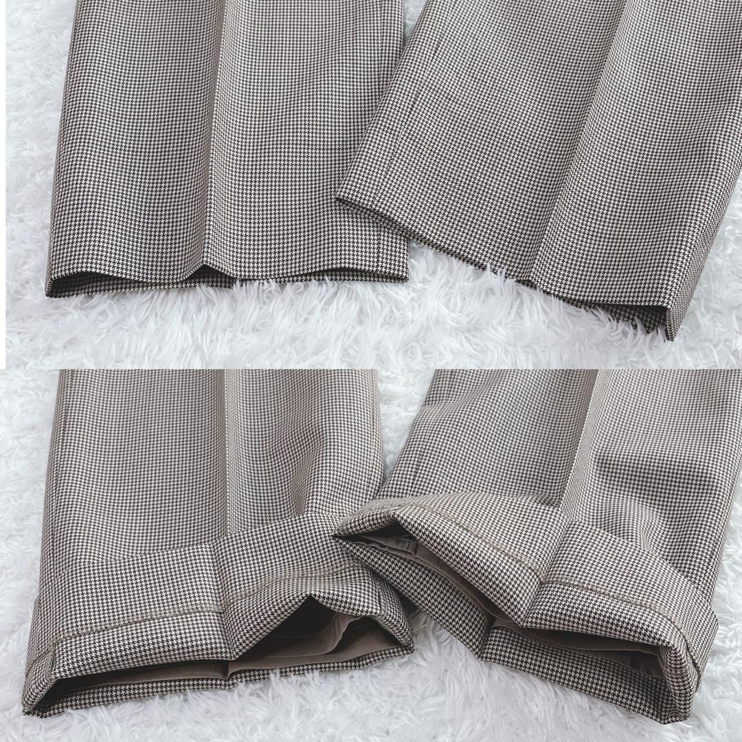 秋カラー✨ニューヨーカー パンツスーツ カシミア混 高品質 上質 大きいサイズ