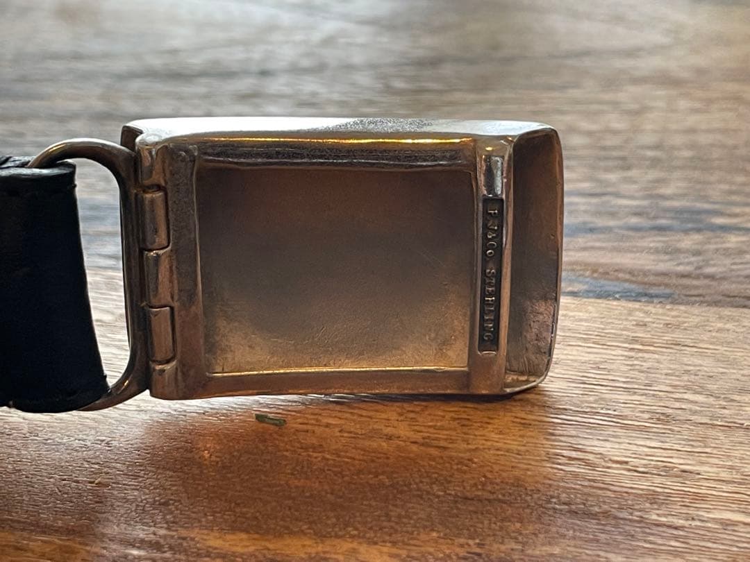 P.J&Co レザーベルト　シルバー925バックル(TIFFANY brass