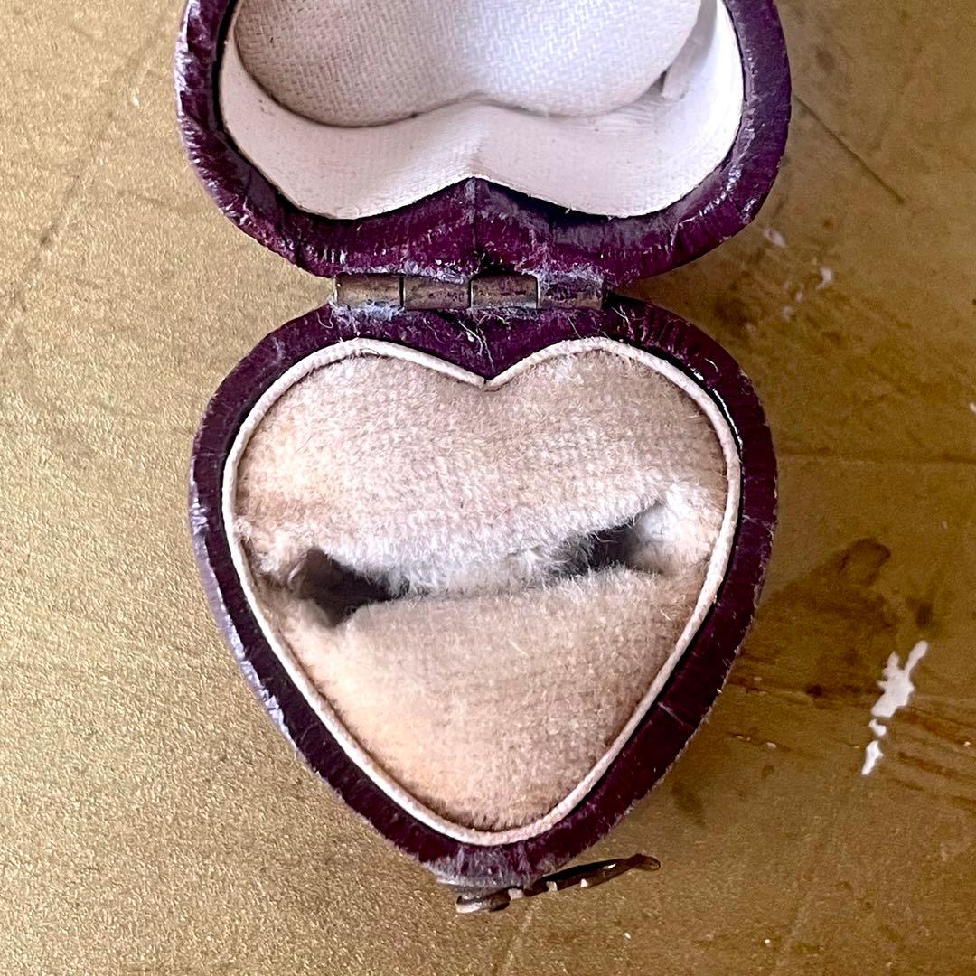 ハート型リング用ジュエリーボックス　アクセサリーケース　指輪フランスアンティーク